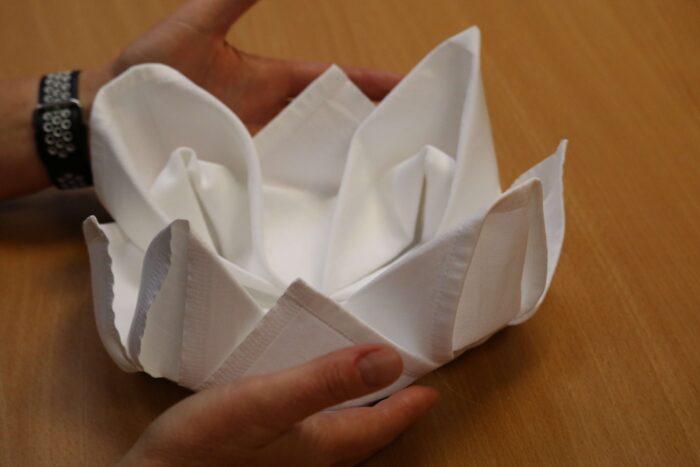 Superyacht Stewardess napkin folding